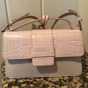 Vince Camuto Pink and Cream Crossbody Bag